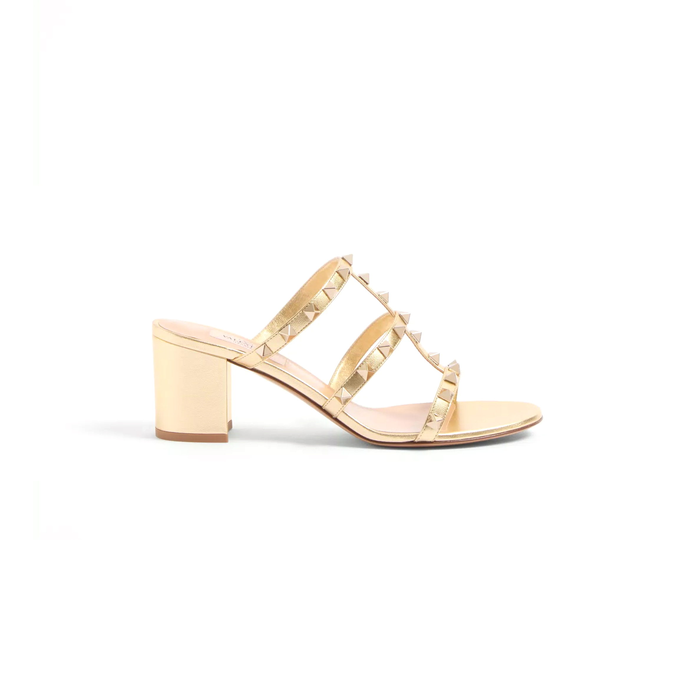 VALENTINO ROCKSTUD SLIDE SANDAL IN LAMINATED NAPPA 60MM 6W2S0C47QKH_I8M
